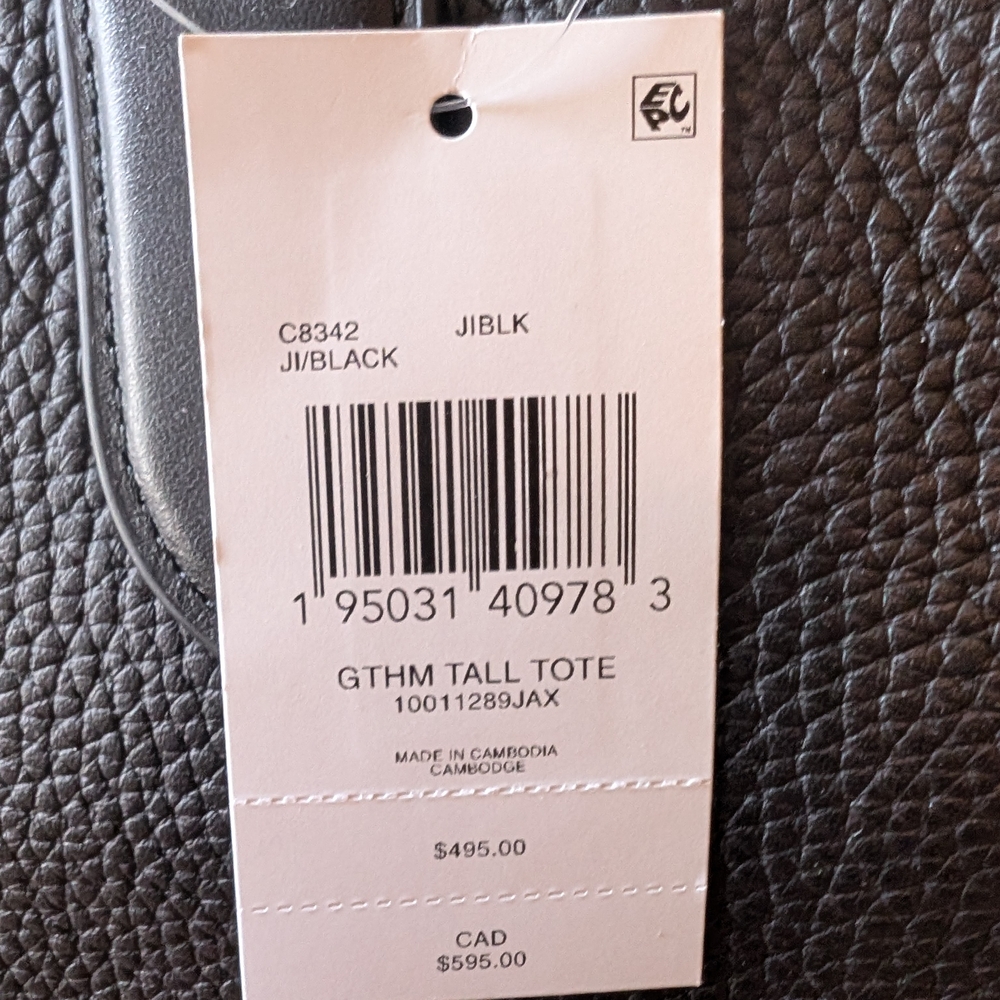 Coach Gotham Tall Tote - Black - Picture 6 of 16